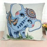 High-grade Embroidery Pillow Double-sided Fabric Pillow Sofa Pillow