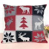 High-grade Embroidery Pillow Double-sided Fabric Pillow Sofa Pillow