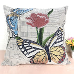 High-grade Embroidery Pillow Double-sided Fabric Pillow Sofa Pillow